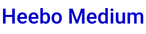 Heebo Medium font